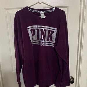 Victoria's Secret Tops Victorias Secret Pink Maroon Sweatshirt